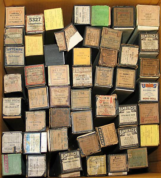 Appraisal: A collection of Wurlitzer and mixed piano rolls approximately rolls