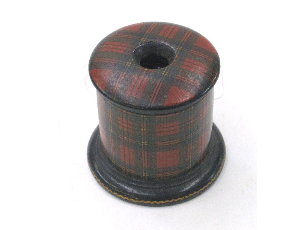 Appraisal: Tartanware inkwell 'Prince Charlie'