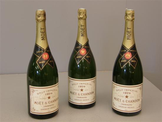 Appraisal: Three magnums of Moet Chandon champagne