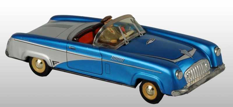 Appraisal: Tin Thunderbird Automobile Friction Toy Description German Working Composition driver