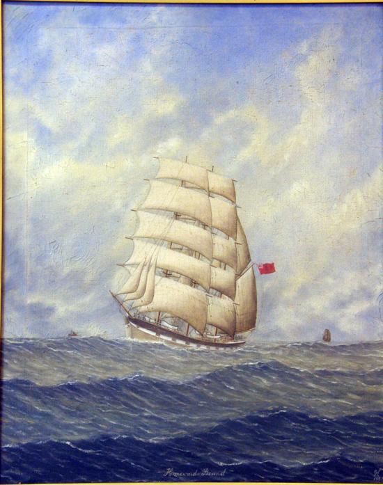 Appraisal: George Hyman Homeward Bound monogrammed and dated oil on canvas