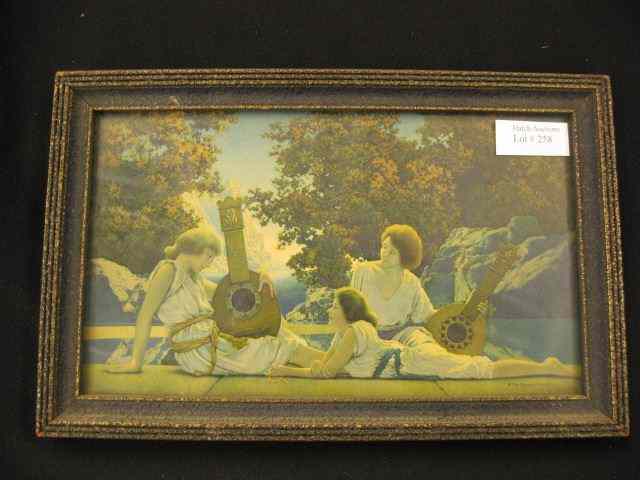 Appraisal: Maxfield Parrish Print ''The Lute Players'' all original '' x