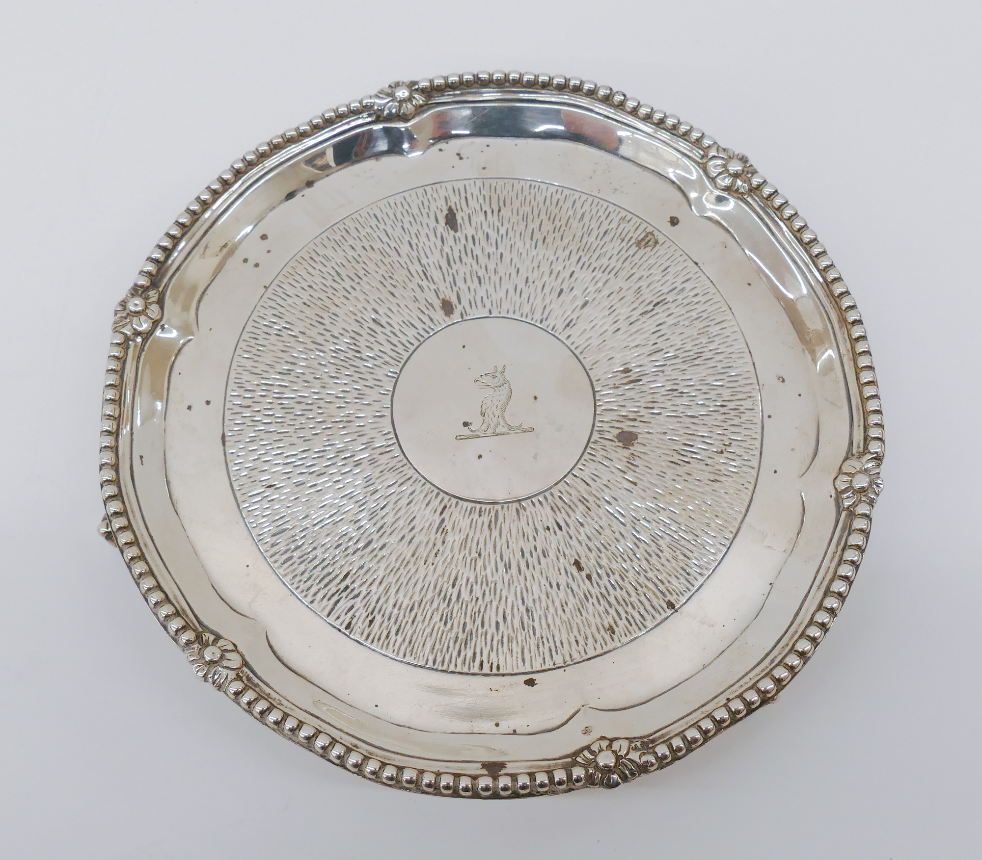 Appraisal: English Georgian Silver Small Footed Salver or Wine Coaster London