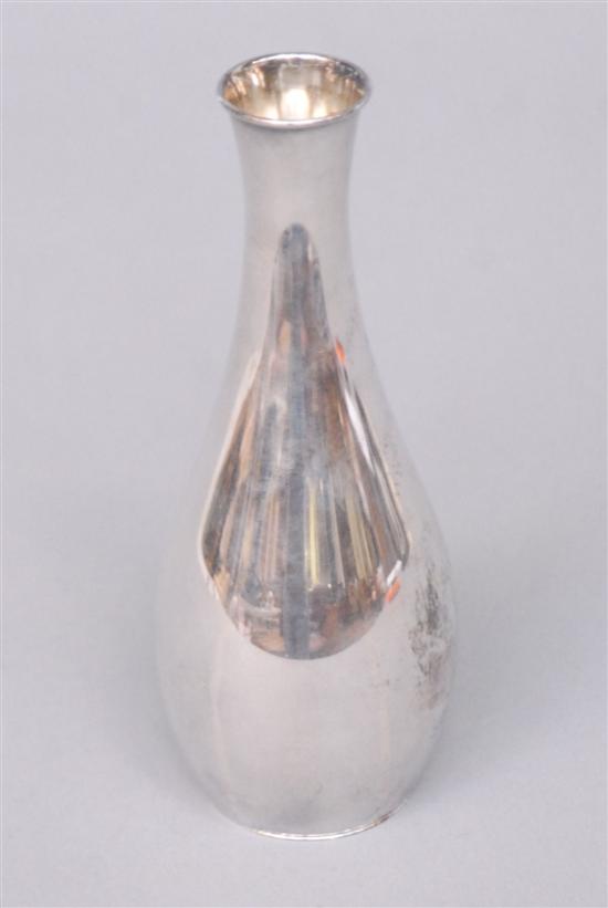 Appraisal: DAVID- ANDERSEN NORWAY MODERN SILVER BUD VASE H Approx Troy