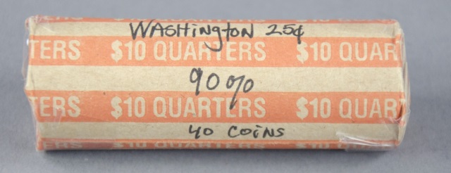 Appraisal: Roll Coins of Washington QuartersAll silver with various dates and