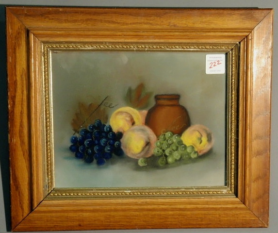 Appraisal: Pastel still life of fruit late th c x