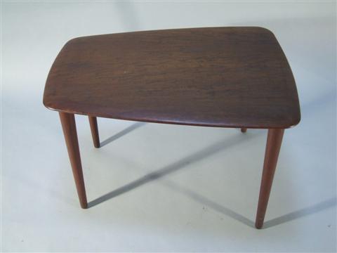 Appraisal: MODERN DANISH ASSYMETRICAL END TABLE Mid th century organic design