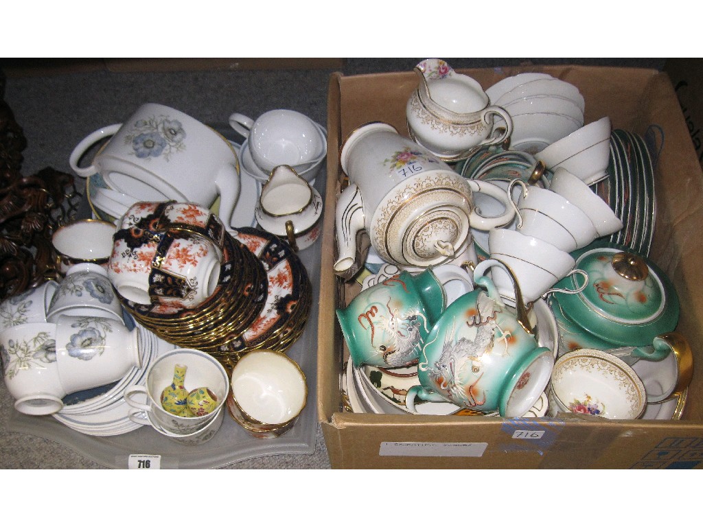 Appraisal: Lot comprising a tray and a box of assorted teawares