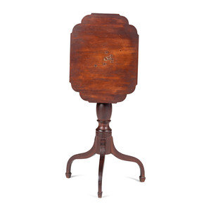 Appraisal: A Federal Cherrywood Table Top Candle Stand New England Circa