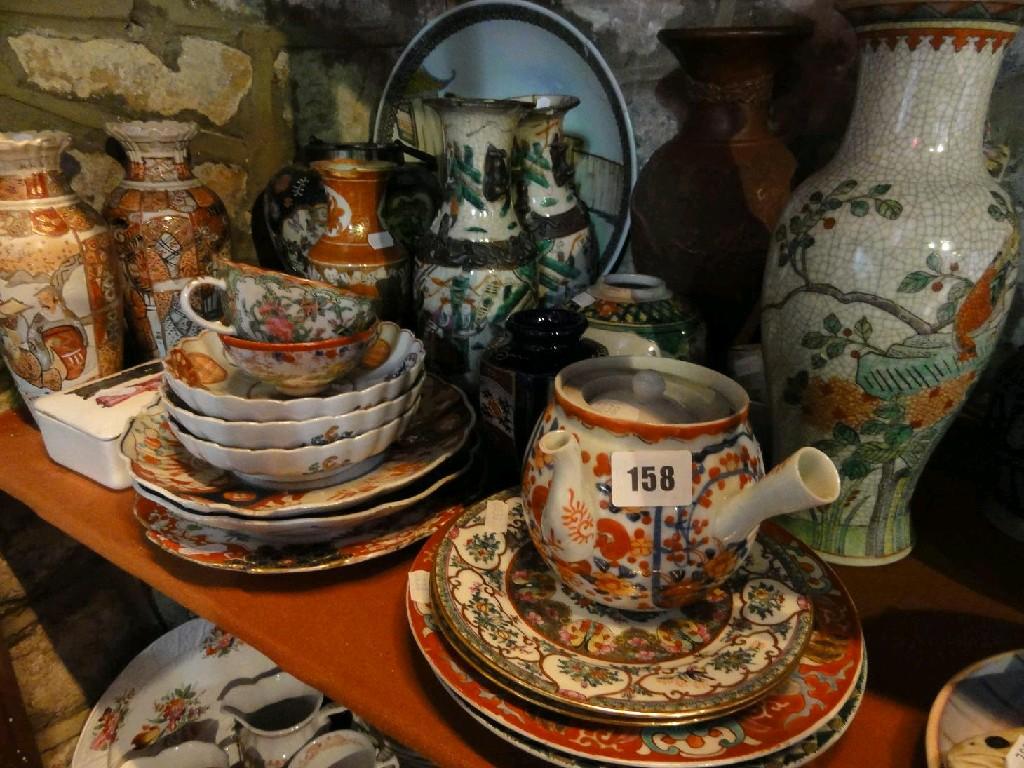 Appraisal: A quantity of oriental ceramics including two pairs of Satsuma