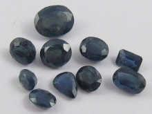 Appraisal: A quantity of loose polished sapphires total weight approx carats