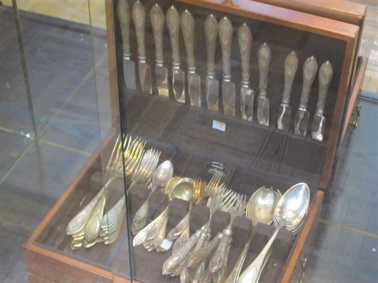 Appraisal: EXTENSIVE POSEN SILVER FLATWARE SERVICE Including each dinner forks luncheon