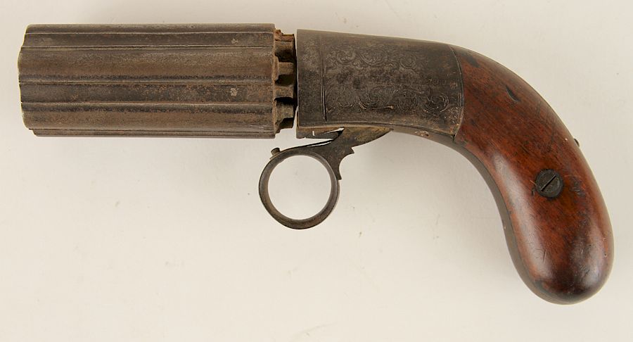 Appraisal: J R COOPER SIX SHOT PEPPERBOX PISTOL A mid nineteenth