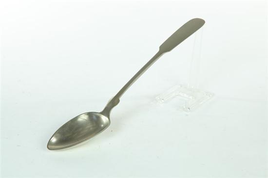 Appraisal: SILVER RICE SPOON Marked ''H Pr'' probably European th century