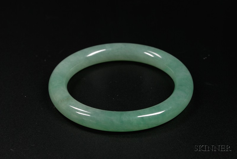 Appraisal: Jade Bracelet highly translucent bright green stone