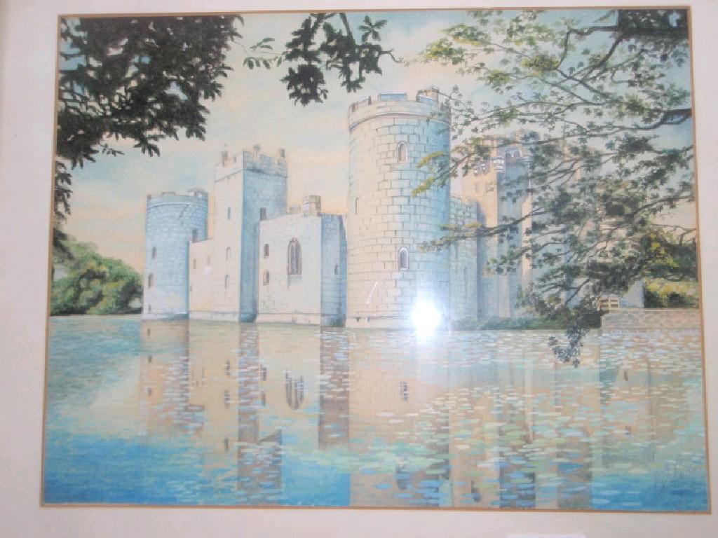 Appraisal: thC English School A view of Bodiam Castle Sussex watercolour