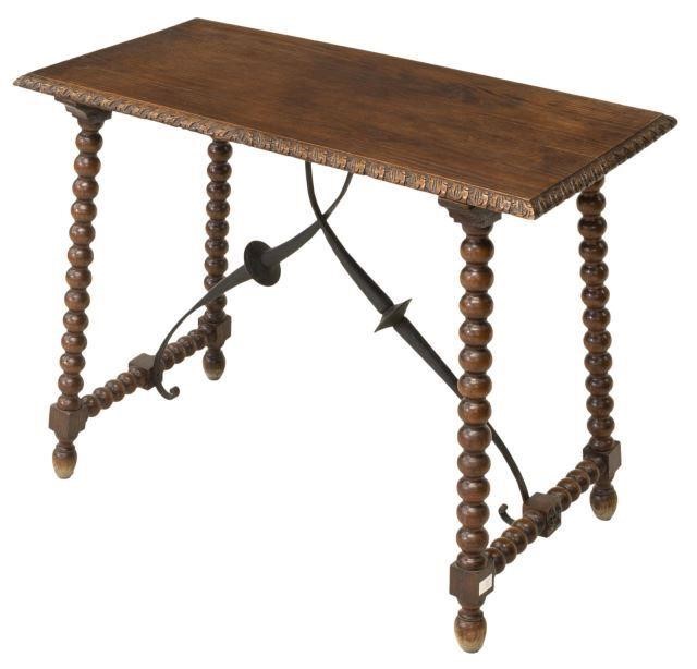 Appraisal: Spanish Baroque style oak console late th early th c