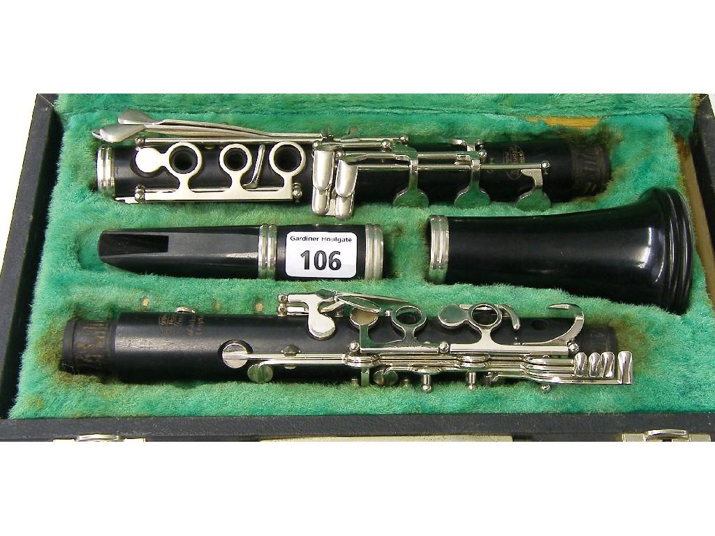 Appraisal: Early th century German blackwood clarinet by and stamped Original