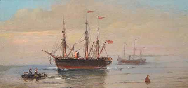 Appraisal: Circle of Francois Etienne Musin - Three mast ship at