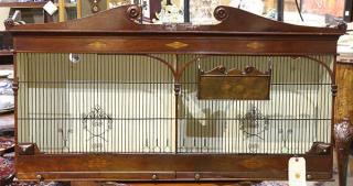 Appraisal: Neoclassical Continental birdcage early th century executed in mahogany with