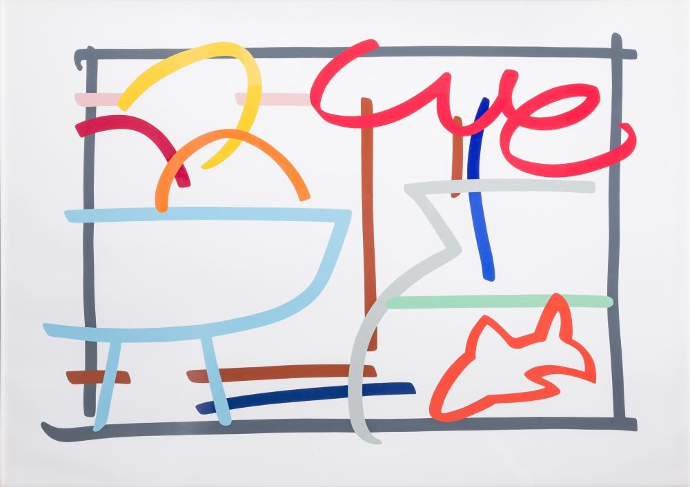 Appraisal: TOM WESSELMANN American - Fast Sketch Still Life with Goldfish