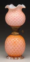 Appraisal: VERY RARE SALMON CASED GLASS MINI LAMP S - Salmon