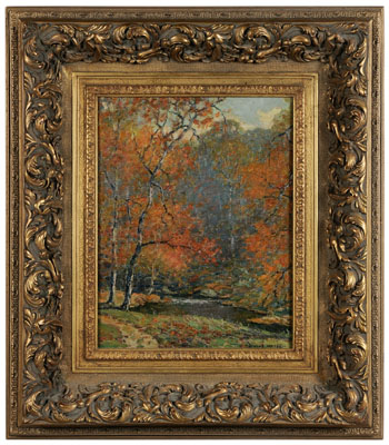 Appraisal: Benson Bond Moore Washington DC - Fall Landscape oil on