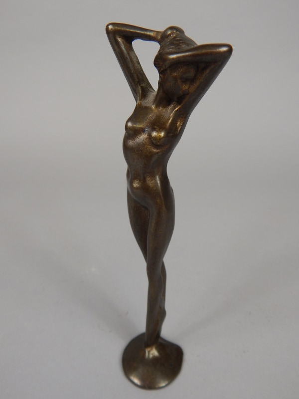 Appraisal: A late th early thC school Bronze nude on a