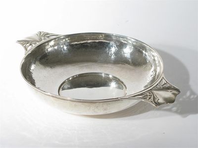 Appraisal: An Arts and Crafts William Hutton Sons large silver quaiche