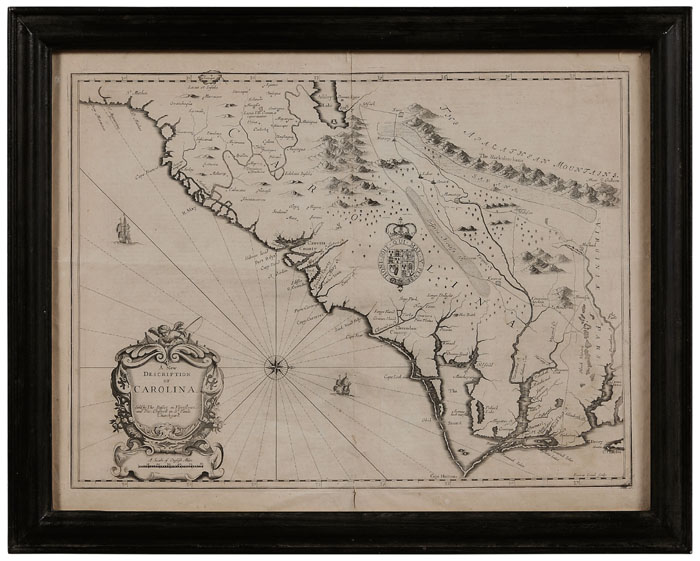 Appraisal: th Century Map of the Carolinas A New Description of