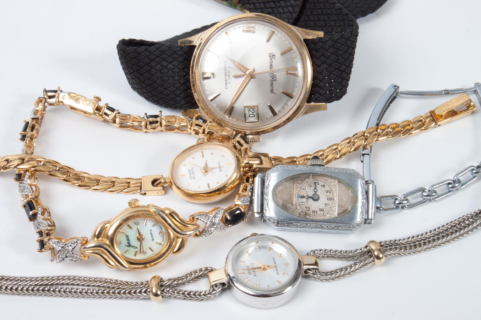 Appraisal: Four assorted lady's wrist watches Art Deco watch cracked crystal