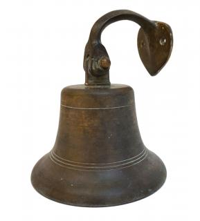 Appraisal: Antique Bell Antique Bell Cast brass with a hanger for