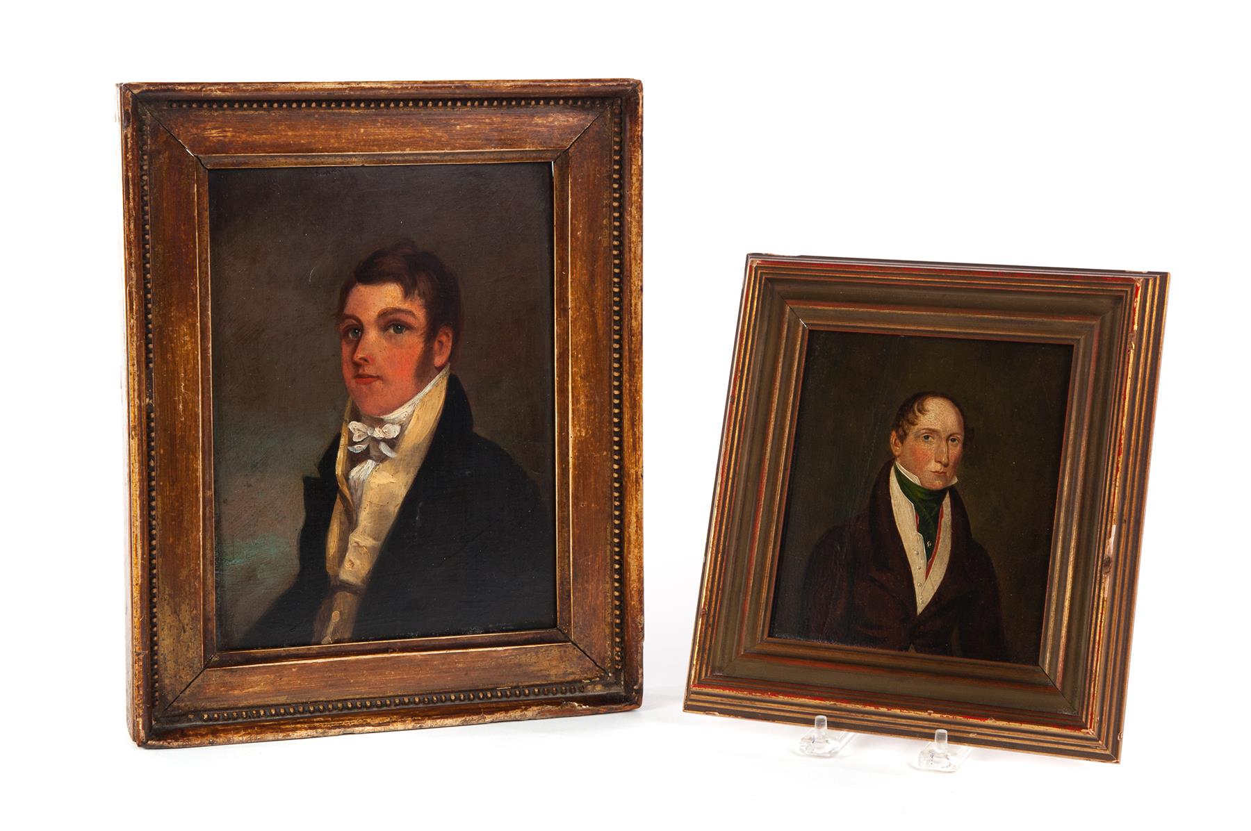 Appraisal: TWO PORTRAITS OF GENTLEMEN ND QUARTER- TH CENTURY American or