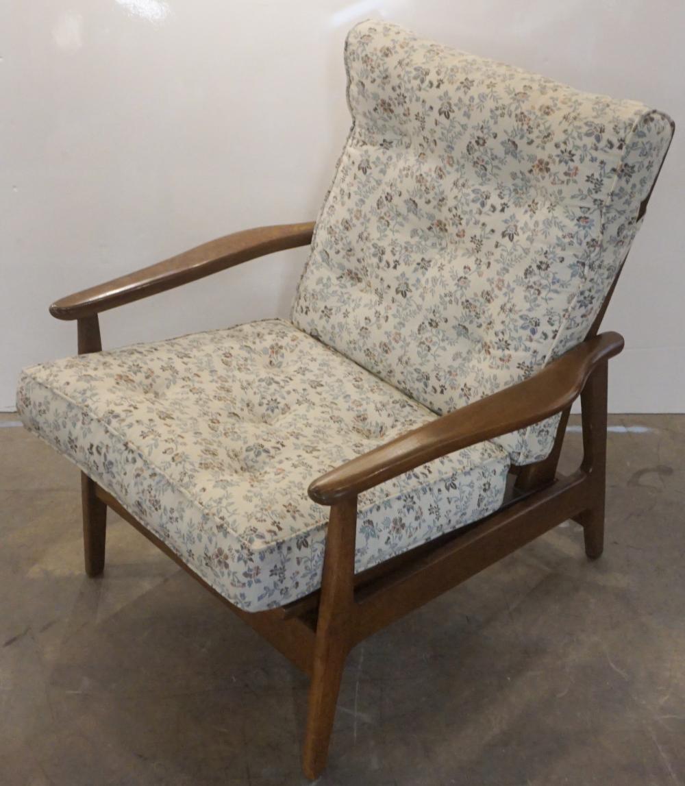 Appraisal: Mid-Century Modern Walnut Loose Cushion Platform Rocker by Baumritter