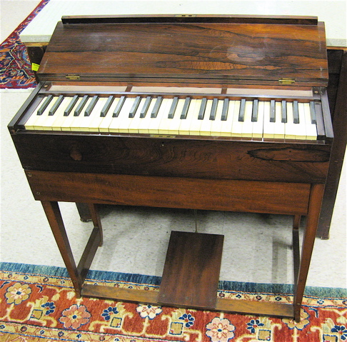 Appraisal: A VICTORIAN ROSEWOOD MELODEON American th century The portable reed