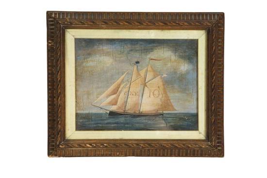 Appraisal: SAILING SHIP ENTERPRISE AMERICAN SCHOOL LATE TH-EARLY TH CENTURY Oil