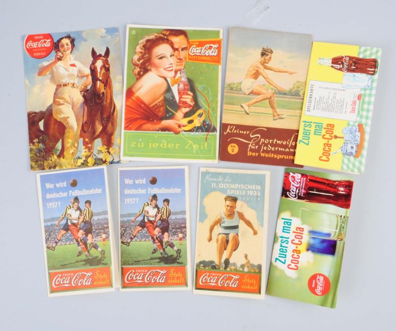 Appraisal: Lot Of 's- 's German Olympic Coke Items This lot