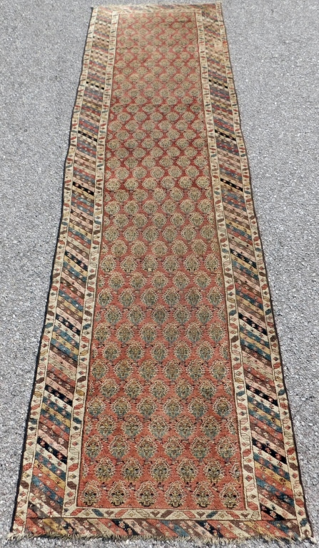 Appraisal: MIDDLE EASTERN GEOMETRIC RUNNER Middle East th CenturyYellow green blue