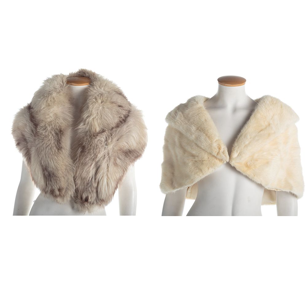 Appraisal: Two Vintage Fur Stoles s including a fox fur from