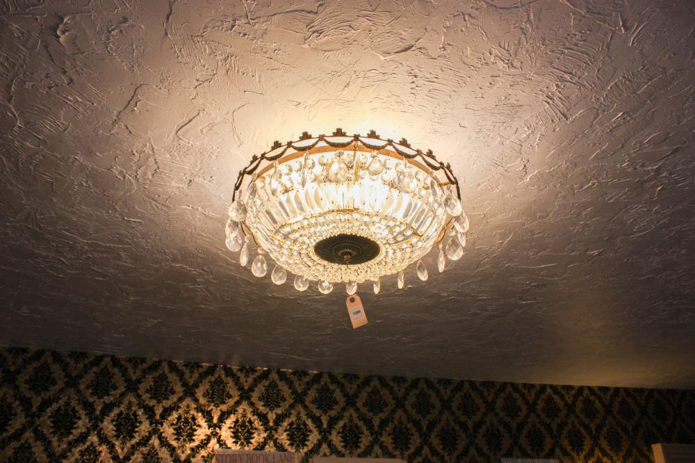 Appraisal: THREE ROUND CRYSTAL CHANDELIERS located at the Opera House lobby