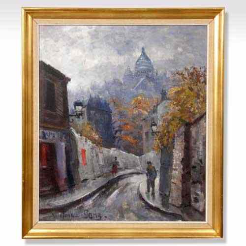 Appraisal: Mogens Erik M Christian Vantore Danish - Sacre-Coeur Basilica oil