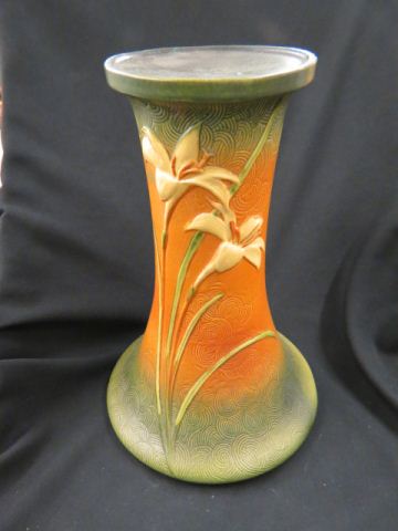 Appraisal: Roseville Pottery Zephyr Lily Pedestal brown green excellent