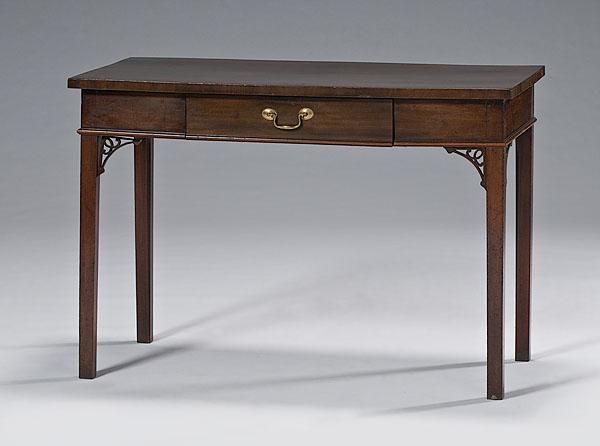 Appraisal: GEORGIAN-STYLE SIDE TABLE English th century in mahogany with pine