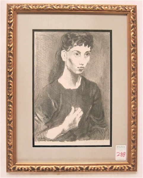 Appraisal: RAPHAEL SOYER LITHOGRAPH New York - Young woman seated Image