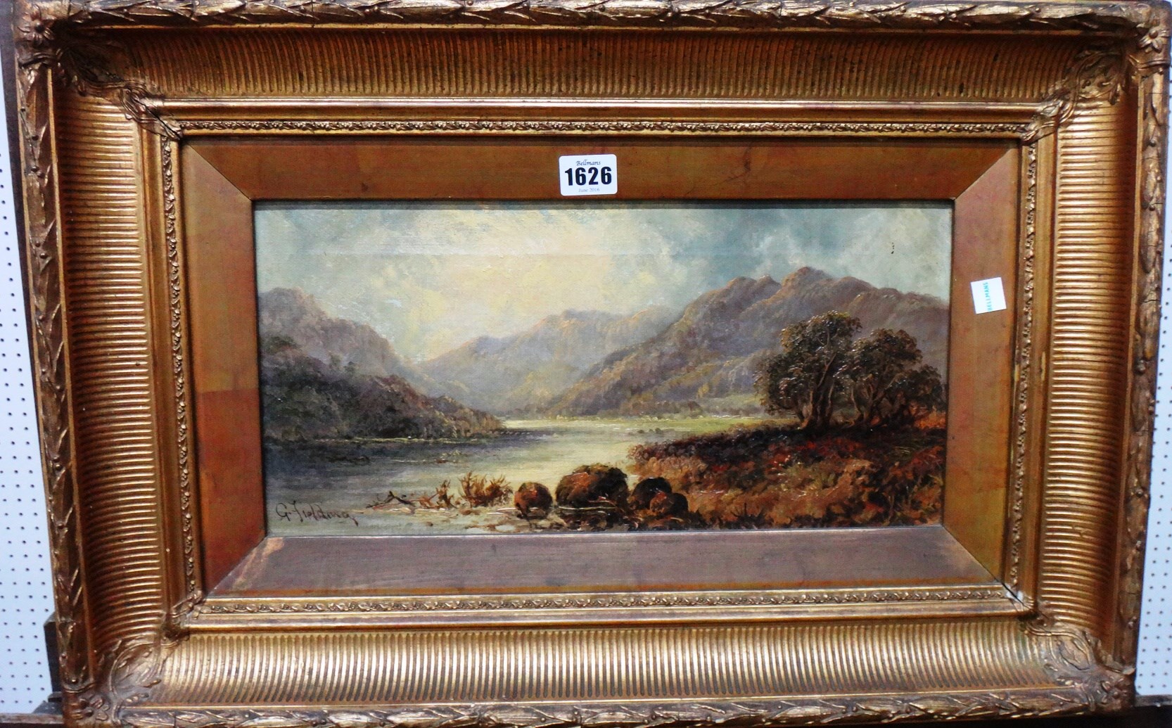 Appraisal: George Fielding th century Loch landscapes a pair oil on