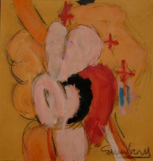 Appraisal: Harry Eisenberg acrylic Harry Eisenberg American th c - Untitled-