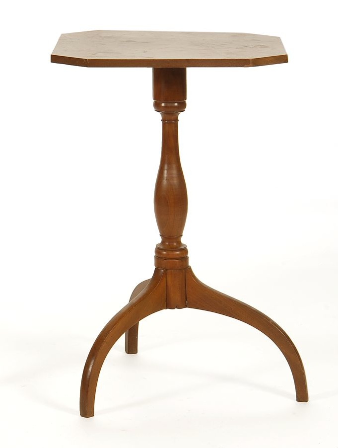 Appraisal: ANTIQUE AMERICAN CANDLESTAND Late th Early th CenturyIn mahogany Height