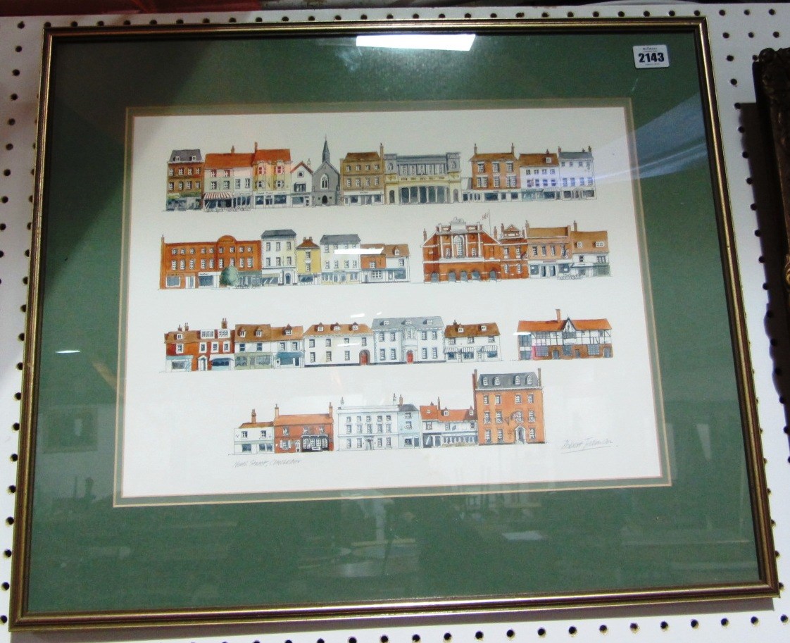 Appraisal: Robert Tedinar North Street Chichester hand coloured print