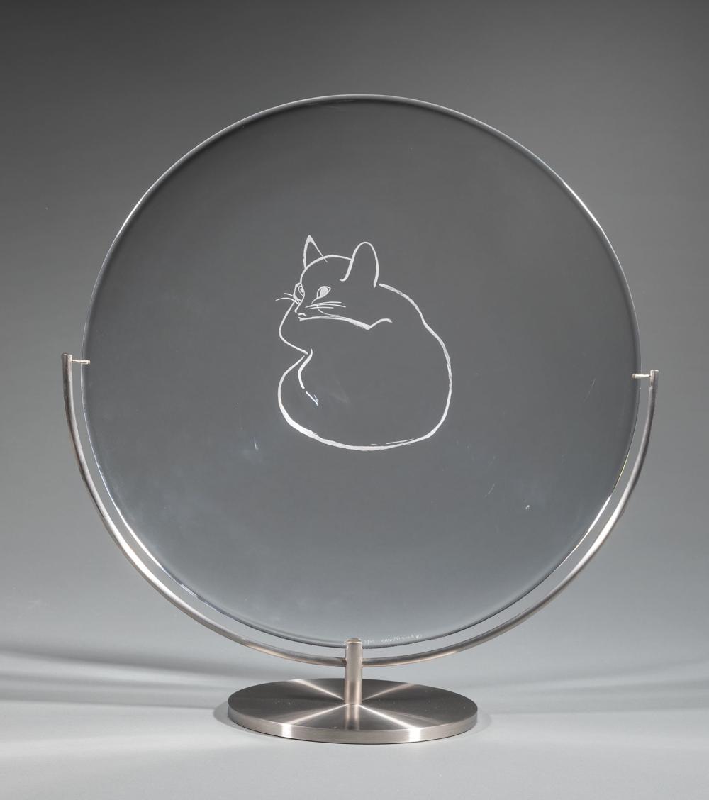 Appraisal: Isamu Noguchi Japanese American - for Steuben Glass The Cat