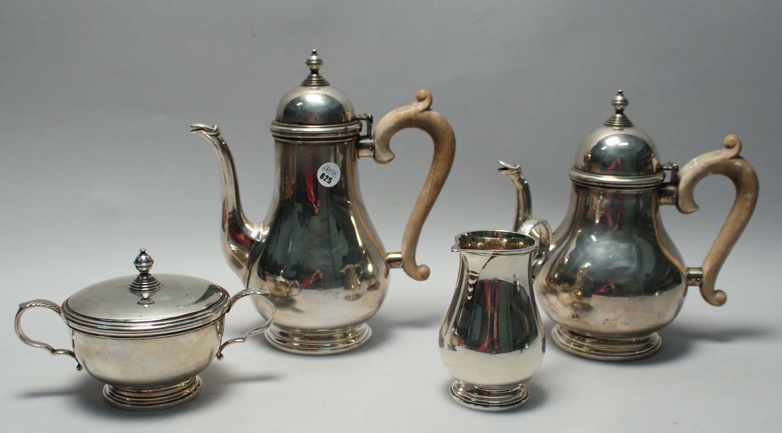 Appraisal: GORHAM FOUR-PIECE STERLING SILVER TEA SET In baluster form with